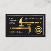 Faux Gold Hammers Home Reparaties Visitekaartje (Voorkant)