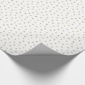 Faux Gold Hand Drawn Polka Dots Cadeaupapier (Hoek)