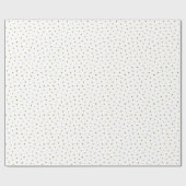 Faux Gold Hand Drawn Polka Dots Cadeaupapier (Vlak)