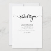 Faux Gold Hand-Lettered Script Wedding Bedankkaart (Achterkant)