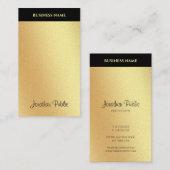 Faux Gold Hand Script Tekst Cool Kalligrafie Moder Visitekaartje (Voorkant / Achterkant)