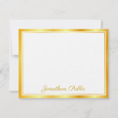 Faux Gold Hand Script Text Elegant Sjabloon Luxe (Voorkant)