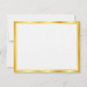 Faux Gold Hand Script Text Elegant Sjabloon Luxe (Achterkant)