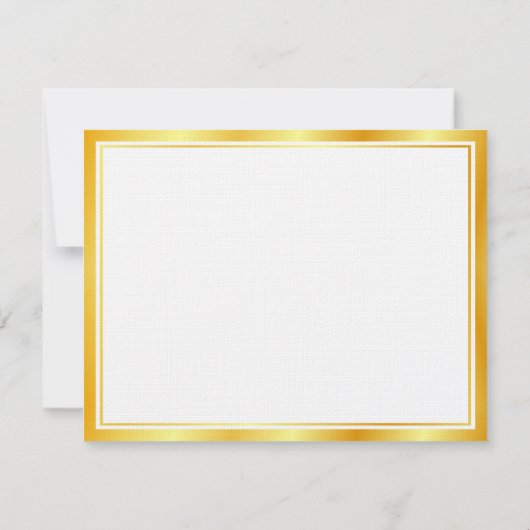 Faux Gold Hand Script Text Elegant Sjabloon Luxe (Achterkant)