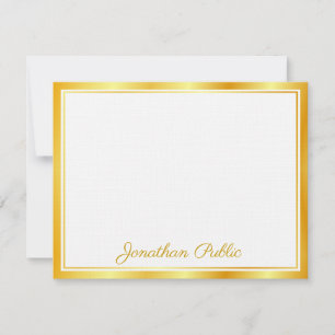 Faux Gold Hand Script Text Elegant Sjabloon Luxe