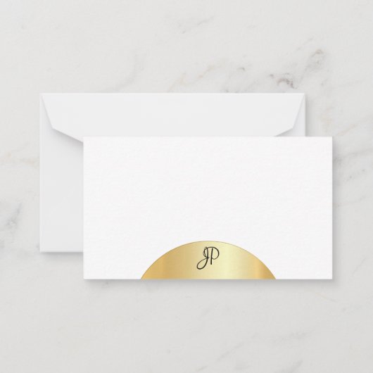 Faux Gold Handwrited Monogram Sjabloon Elegant (Achterkant)