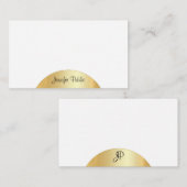 Faux Gold Handwrited Monogram Sjabloon Elegant (Voorkant / Achterkant)