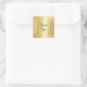 Faux Gold Handwrited Script Moderne Sjabloon Vierkante Sticker (Tas)