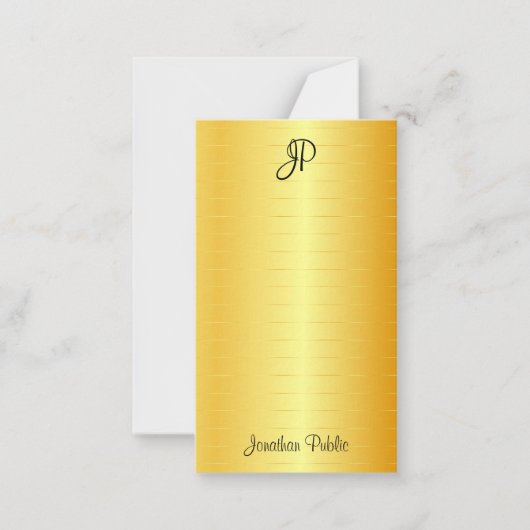 Faux Gold Handwrited Script Monogram Sjabloon (Voorkant)