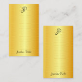 Faux Gold Handwrited Script Monogram Sjabloon (Voorkant / Achterkant)