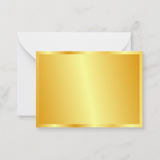 Faux Gold Handwrited Script Name Sjabloon Aangepas (Achterkant)