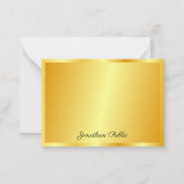 Faux Gold Handwrited Script Name Sjabloon Aangepas (Voorkant)