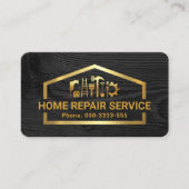 Faux Gold Handyman Tools Building Frame Visitekaartje (Voorkant)