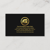 Faux Gold Handyman Tools Gebouw Visitekaartje (Achterkant)