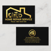 Faux Gold Handyman Tools Gebouw Visitekaartje (Voorkant / Achterkant)