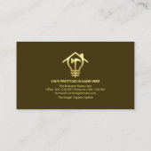 Faux Gold Handyman Tools Home Renovation Visitekaartje (Achterkant)