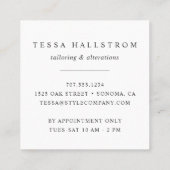 Faux Gold Hanger | Aanpassingen zeemacht Vierkante Visitekaartje (Achterkant)