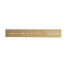 FAUX GOLD HAPPY NEW YEAR GREETING | ETIKET