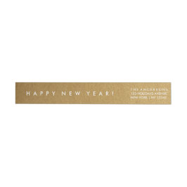 FAUX GOLD HAPPY NEW YEAR GREETING | ETIKET