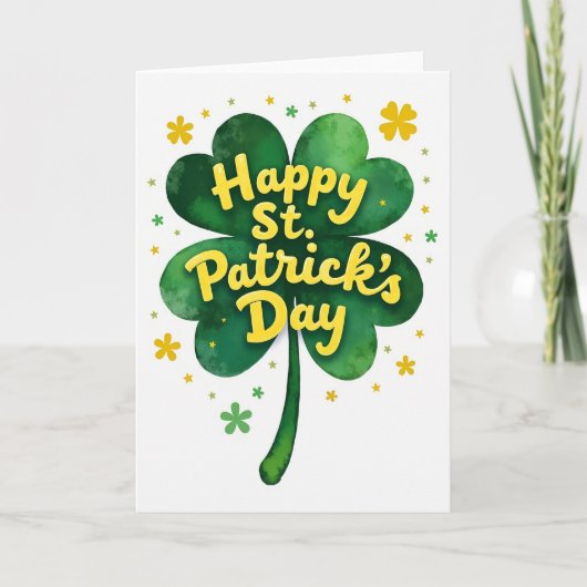 Faux Gold Happy St Patricks Day Card Kaart (Voorkant)