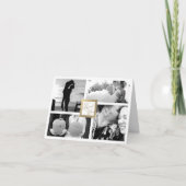 Faux Gold Hartelijk dank voor uw bruiloft 4-fotoka Bedankkaart (Voorkant)