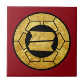  Faux Gold Hattori Japan Kamon Oosterse Kunst Tegeltje (Voorkant)