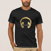 Faux Gold Headphone DJ Shirt (Voorkant)
