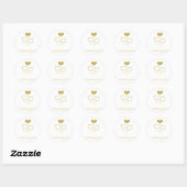 Faux Gold Heart Ornament | Sticker voor weddenscha (Vel)