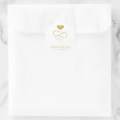 Faux Gold Heart Ornament | Sticker voor weddenscha (Tas)