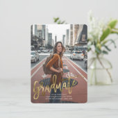 Faux Gold, High School, Modern, Afstuderen kaarten (Staand voorkant)