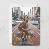 Faux Gold, High School, Modern, Afstuderen kaarten (Voorkant)