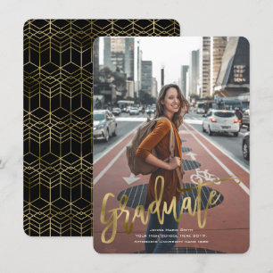 Faux Gold, High School, Modern, Afstuderen kaarten