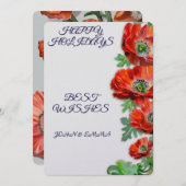 Faux Gold Holiday Print Kaart (Voorkant / Achterkant)