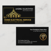 Faux Gold Home Elektrische bedradingscircuit Visitekaartje (Voorkant / Achterkant)