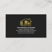 Faux Gold Home Moving Transport Visitekaartje (Achterkant)