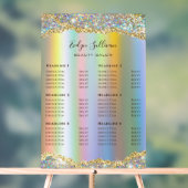 Faux Gold Iridescent Glitter Folie prijslijst Acryl Bord (Neutraal)