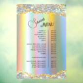 Faux Gold Iridescent Glitter Folie Services Menu Raamsticker (Vel 3)