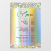 Faux Gold Iridescent Glitter Folie Services Menu Raamsticker (Vel)