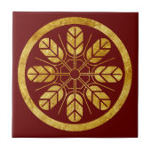  Faux Gold Japan Inoue Mon Oriental Tegeltje (Voorkant)