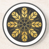  Faux Gold Japan Inoue Mon Vector Art Zandsteen Onderzetter (Voorkant)