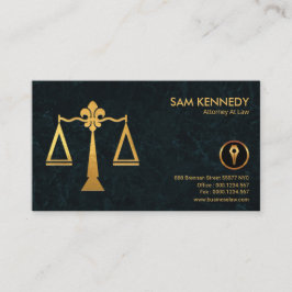 Faux Gold Justice Scales Elegant Grunge Lawyer Visitekaartje