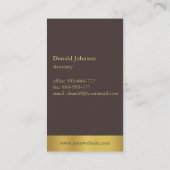 Faux Gold Justice Scales Law Attorney Visitekaartje (Achterkant)