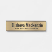 Faux Gold Kantoor Deurnaam Bord Deurbordje (Voorkant)