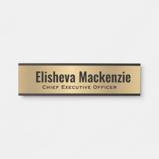 Faux Gold Kantoor Deurnaam Bord Deurbordje (Voorkant)