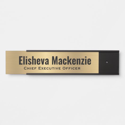 Faux Gold Kantoor Deurnaam Bord Deurbordje (Voorkant)