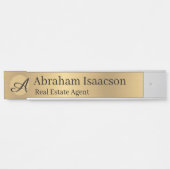 Faux Gold Kantoor Deurnaam Bord Real Estate Deurbordje (Voorkant)