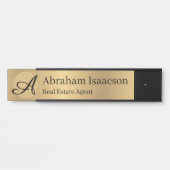 Faux Gold Kantoor Deurnaam Bord Real Estate Deurbordje (Voorkant)