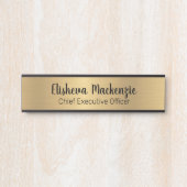 Faux Gold Kantoor Deursignes Naam Bord Deurbordje (Voorkant)