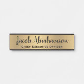 Faux Gold Kantoor Deursignes Naam Bord Deurbordje (Voorkant)