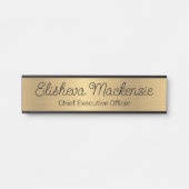 Faux Gold Kantoor Deursignes Naam Bord Deurbordje (Voorkant)